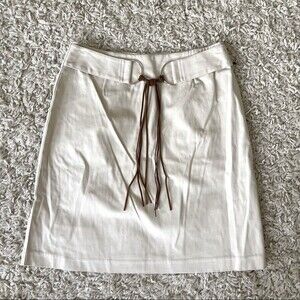 First Option Beige Boho High Rise Pencil Skirt - 6